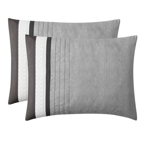 ✨NEW✨ 8pc Queen Rossi Comforter Set Gray | White | Bedding | Comforter Sham - Picture 5 of 8